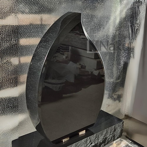 Black Rock Pitched Oval Granite Monument