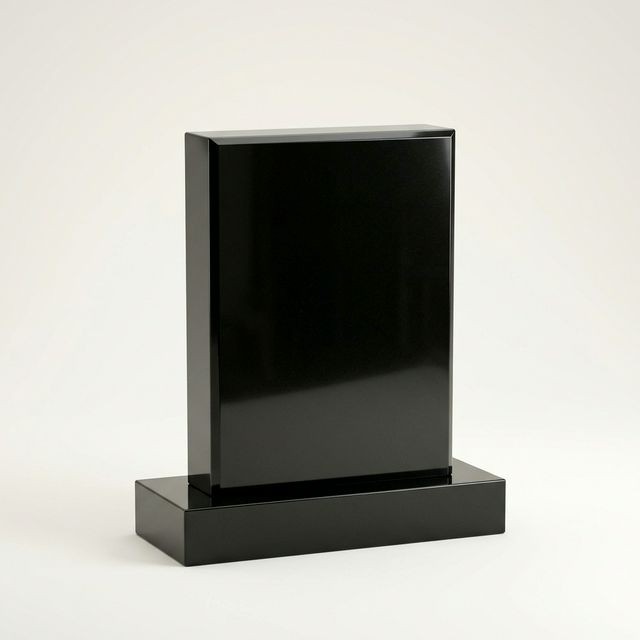 Black Single Granite Monument
