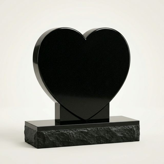 Heart Shaped Tombstone Granite Monument